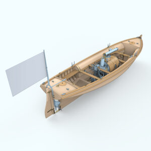Сборная модель парового катера системы Уайта длиной 28 фут